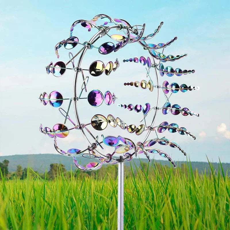 Creative 360-Degree Rotating Metal Windmill – Garden Lawn Yard Decoration & Ornament