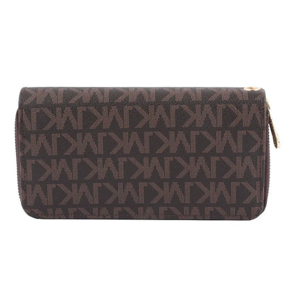 Women’s Double Zipper Long Wallet – Fashion Wristlet Clutch with Phone Holder & Card Slots, Big Letter Design