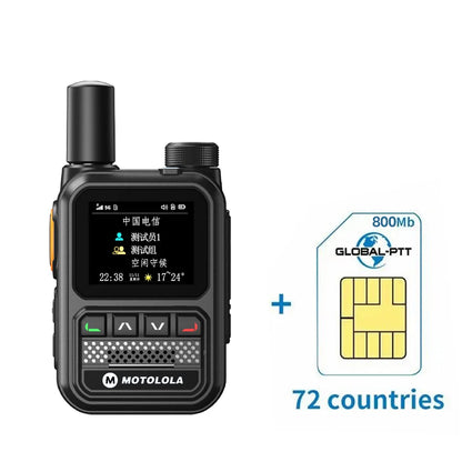 MOTOLOLA POC Network Walkie Talkie – 5G GPS Dual SIM Nationwide Intercom Handheld Long Range Two-Way Ham Radio Device