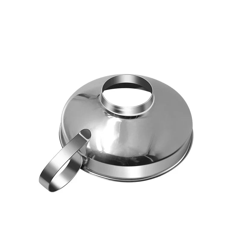 Popular Stainless Steel Wide Mouth Canning Funnel - 2 Sizes, Salad Dressing and Liquid Hopper Filter for Kitchen Tools