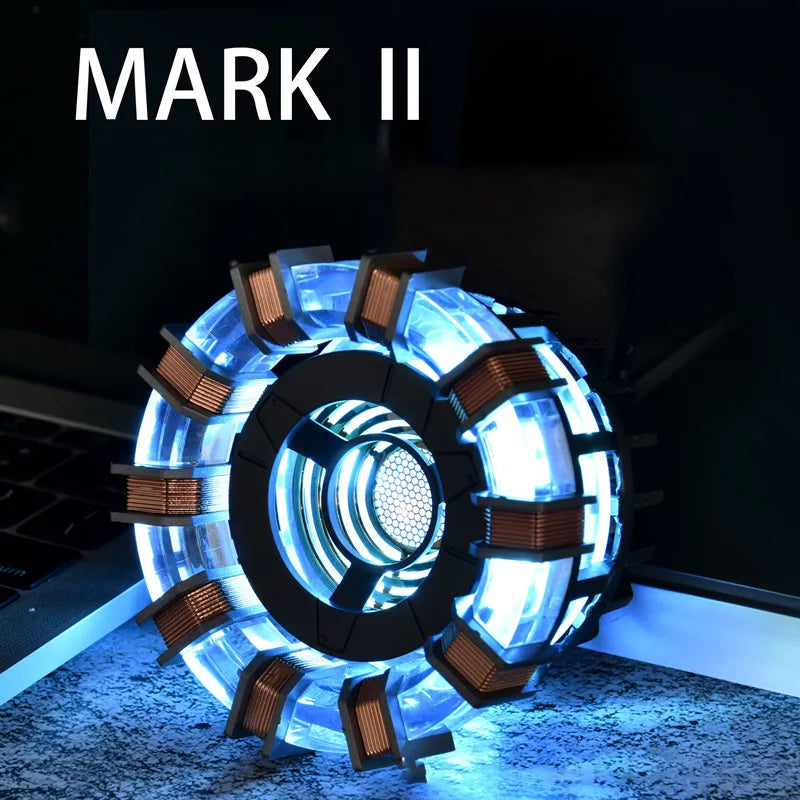 Avenger Iron Man MK1 Arc Reactor – Tony Stark Heart of Mark Figure with LED Light, 1:1 Cosplay Toy Chest Lamp for Kids Gift