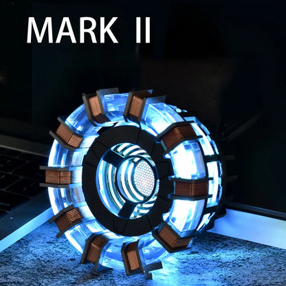 Avenger Iron Man MK1 Arc Reactor – Tony Stark Heart of Mark Figure with LED Light, 1:1 Cosplay Toy Chest Lamp for Kids Gift