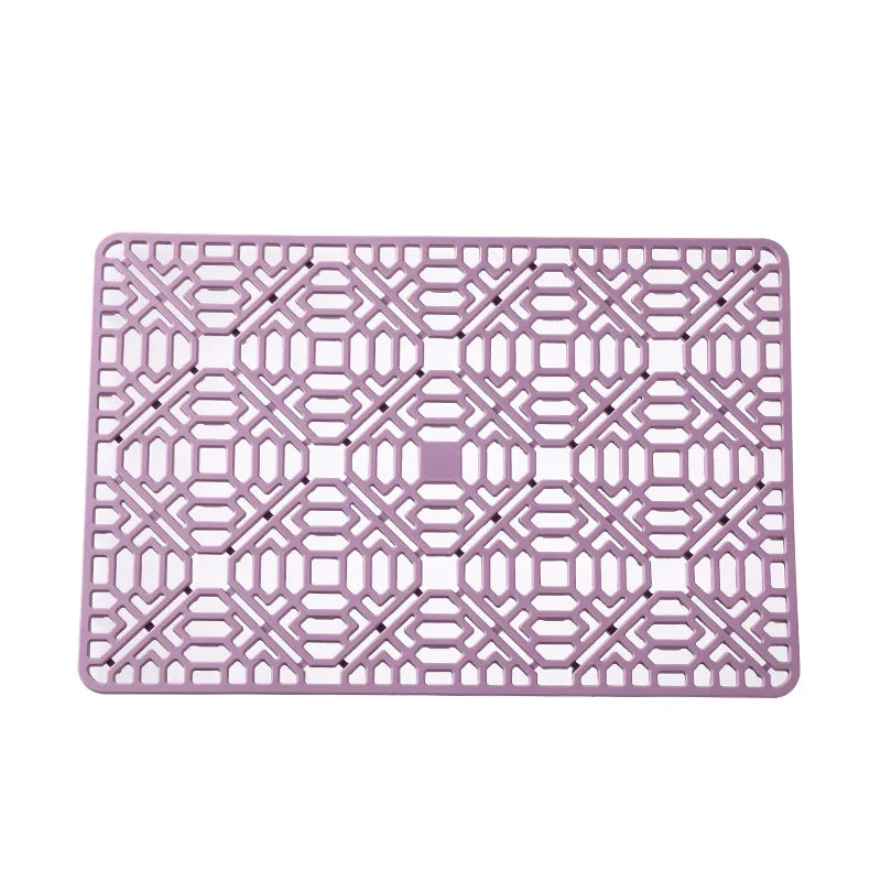 Food-Grade Silicone Hollow Insulation Mat – Non-Slip Kitchen Sink Protector & Desktop Table Mat