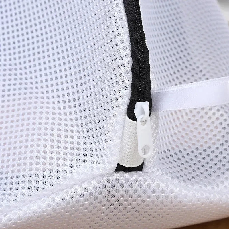 Mesh Laundry Bag for Shoes – Zippered Washing Machine Shoe Storage, Protective Clothes Organizer Box