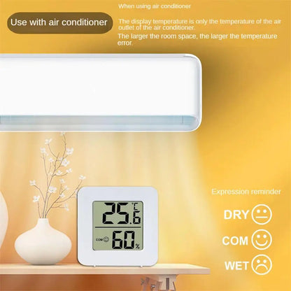 Mini Electronic Intelligent Humidity Thermometer Hygrometer - Digital Temperature Humidity Meter for Bedroom and Home Use