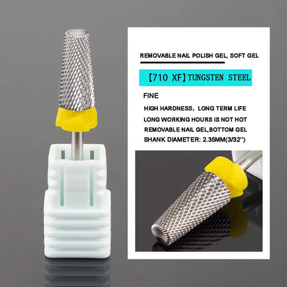 2023 NEW Tungsten Steel Nail Drill Bits - Milling Cutter for Gel Removal, Diamond Drill Bits for Dead Skin & Burrs