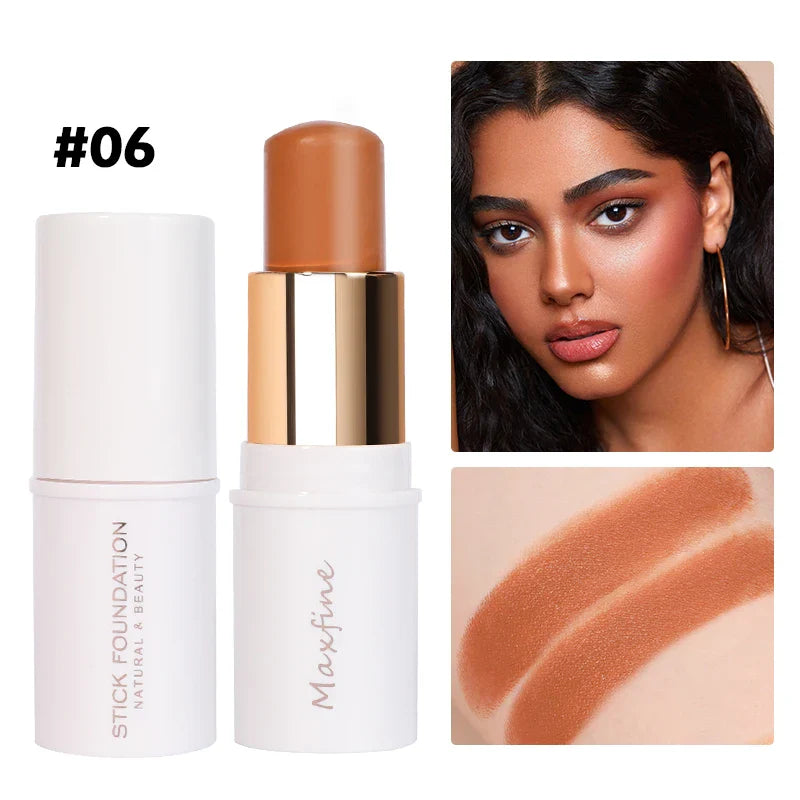 MAXFINE Foundation Stick – Long-Lasting, Blendable Creamy Formula for Shine-Free, Natural Finish – Cruelty-Free