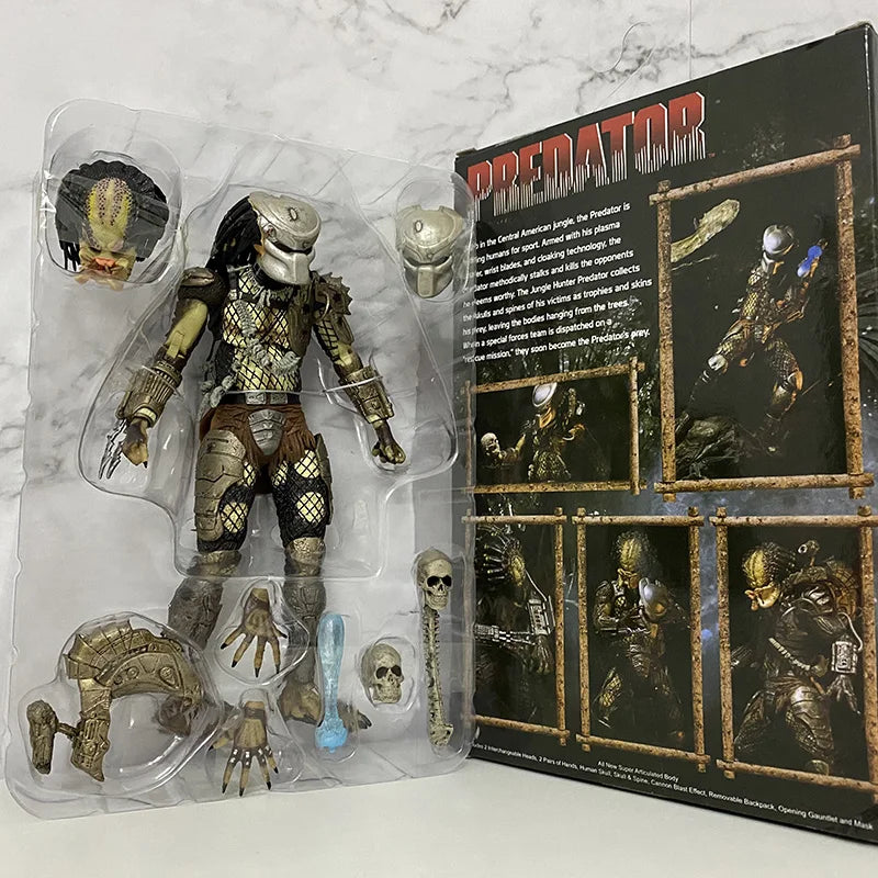 NECA Jungle Hunter Predator Action Figure — Movable Alien Collectible Model Toy for Kids and Fans