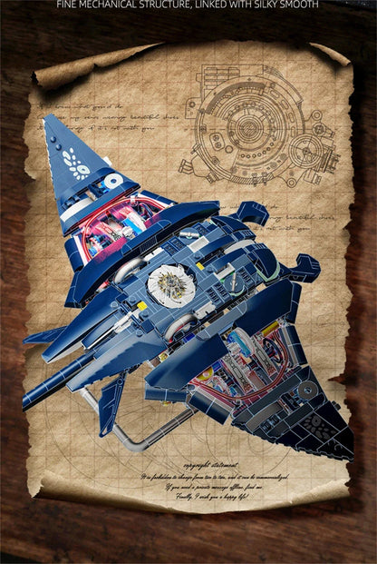 Mechanical Shark & Sea Life Building Blocks Set – Crocodile, Parrot, Mantis, Frog, Manta Ray Toy for Kids