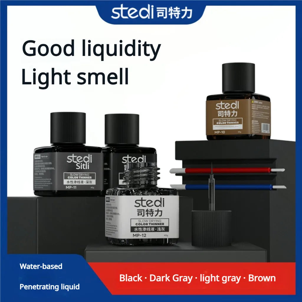 Stedi MP-10~MP-13 Weathering Acrylic Paint – 40g Gundam & Military Model Panel Line Painting Tool for DIY Hobby Crafts