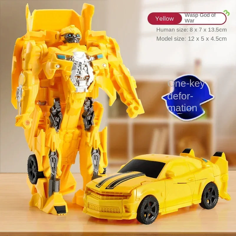 Transformation Car Anime Robot Toy – One-Step Deformation Puzzle Action Figure for Kids