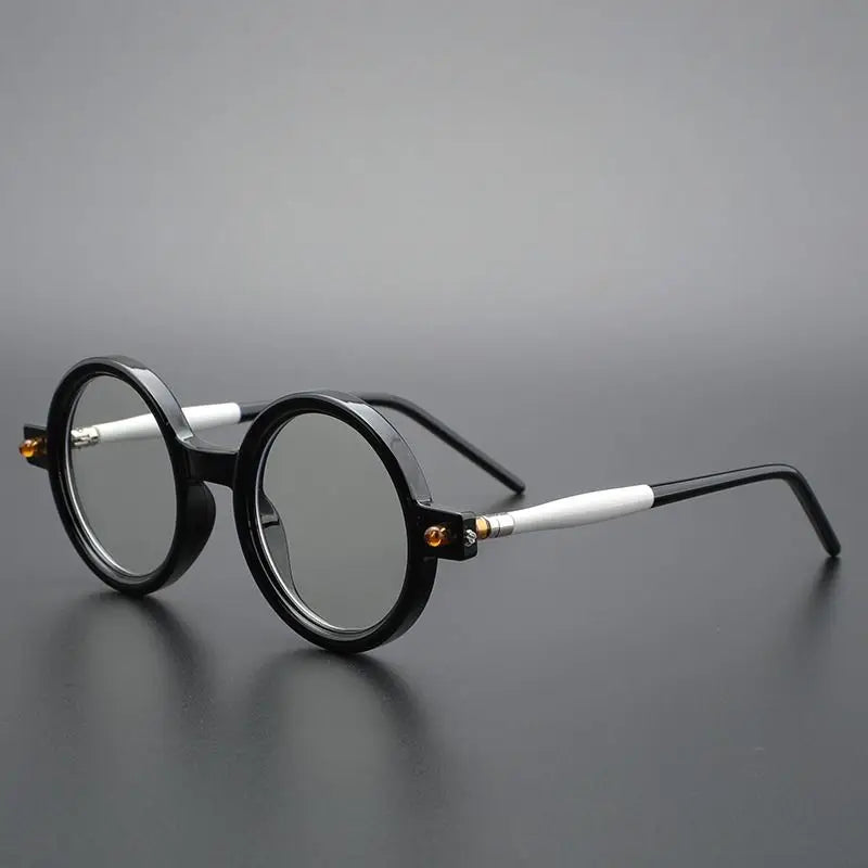 Shatar Retro Large Round Reading Glasses – Coarse Frame Unisex Anti Blue Light Eyewear for Men & Women