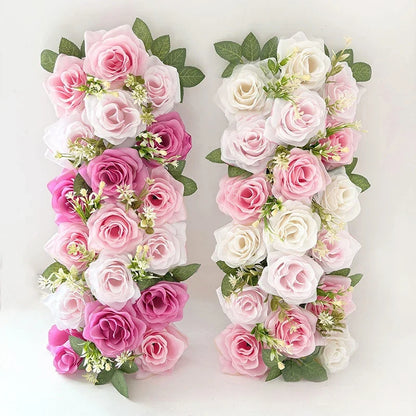 50cm Artificial Rose Flower Garland - Wedding Wall Backdrop, Party Decor & Photo Props
