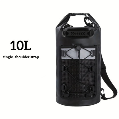Waterproof PVC Dry Bag Backpack - 10L/20L Shoulder Bag for Kayaking, Trekking, Rafting, Surfing & Boating