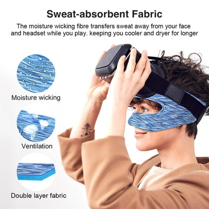 VR Eye Mask Cover – Breathable Sweat Band Padding for Oculus Quest 2, Meta Quest 3 Pro & Virtual Reality Headsets