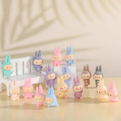 Labubu Cartoon Mini Flocking Doll – Cute DIY Pendant & Kawaii Gift Accessories