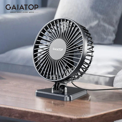 GAIATOP Mini USB Desktop Fan – Portable Quiet Cooling Fan with 3-Speed Adjustment for Home and Office Use