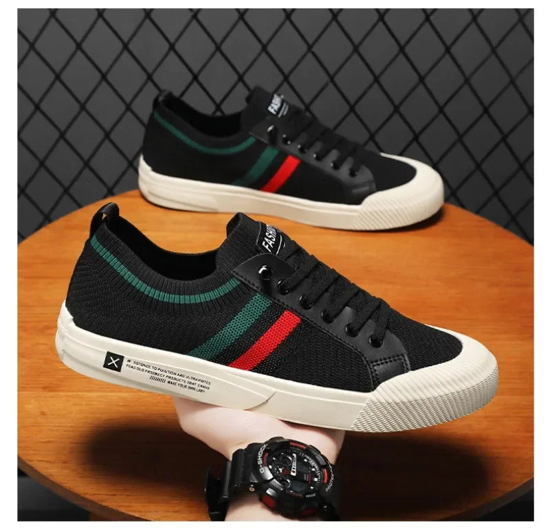 Luxury Men's Casual Sneakers – Fashionable Breathable Mesh Walking Loafers, Outdoor Flats Zapatos Para Hombres