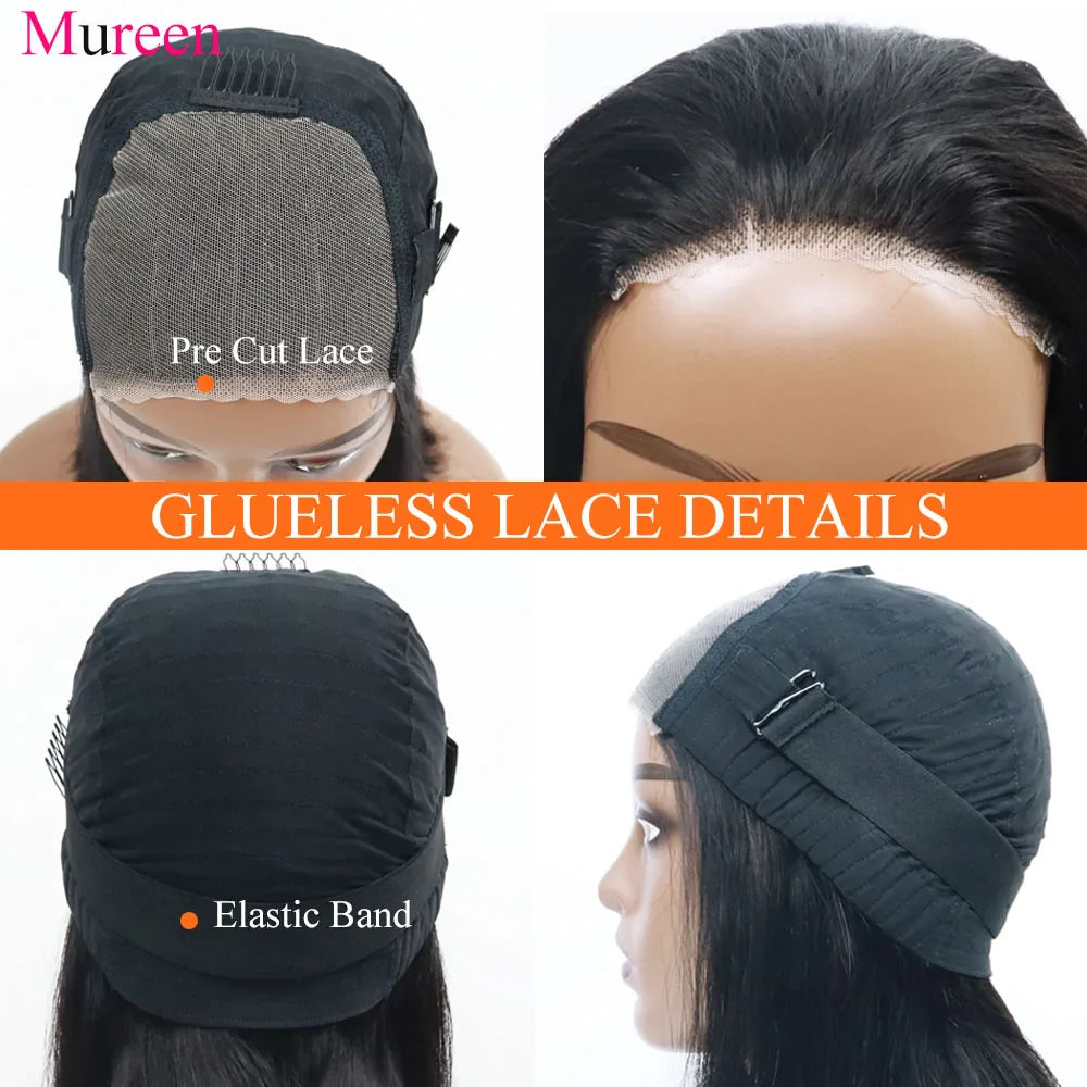 250% Density Straight Bob Wig for Women – Glueless Wear-and-Go, 4x4 Lace Closure, Ready-to-Wear Human Hair