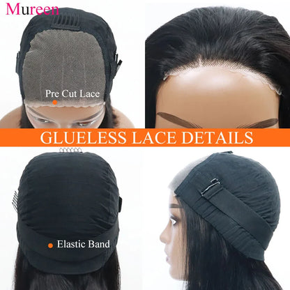 250% Density Straight Bob Wig for Women – Glueless Wear-and-Go, 4x4 Lace Closure, Ready-to-Wear Human Hair