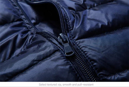 UETEEY Men’s Ultra-Light White Duck Down Jacket – Waterproof Casual Outdoor Padded Coat, Autumn Winter Lightweight