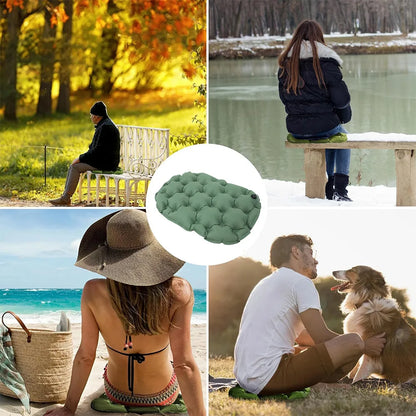 Inflatable Seat Cushion 36x28cm Portable Outdoor Camping Hiking Travel Chair Pad Lightweight Comfortable Inflatable Sitting Mat