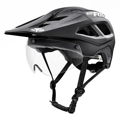 BATFOX Bike Helmet with Magnetic Goggles – MTB Road & Mountain Cycling Safety Helmet for Outdoor Sports, Scooter & Bicycle Protection Gear