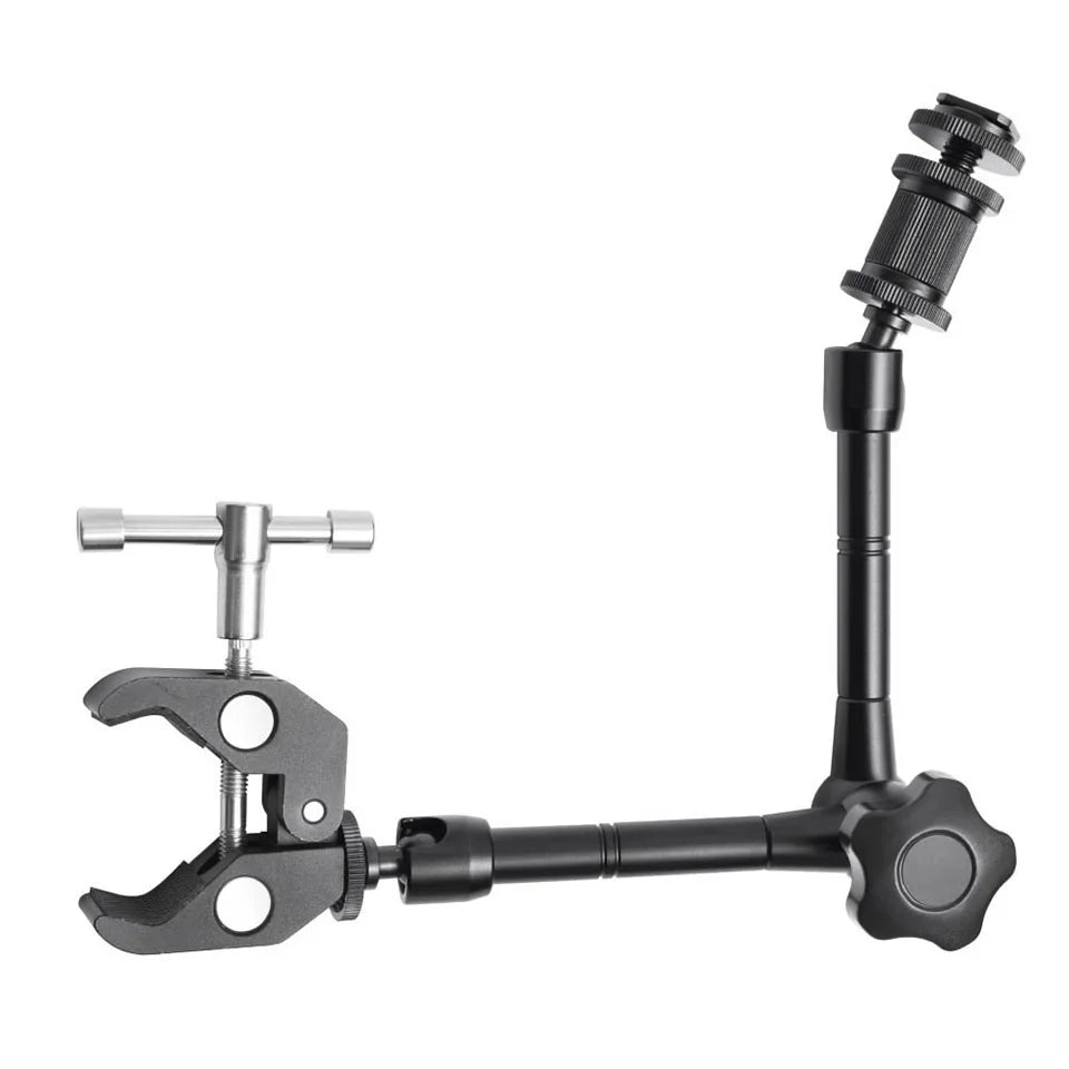 7/11/20 Inch Metal Articulating Magic Arm – Super Clamp Stand for DSLR Camera & Photo Studio Accessories