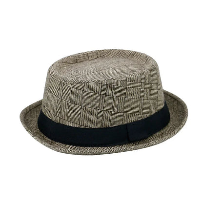Cotton Sun Protection Jazz Hat for Men - Retro Style Top Hat for Outdoor Hip-Hop and Street Dance