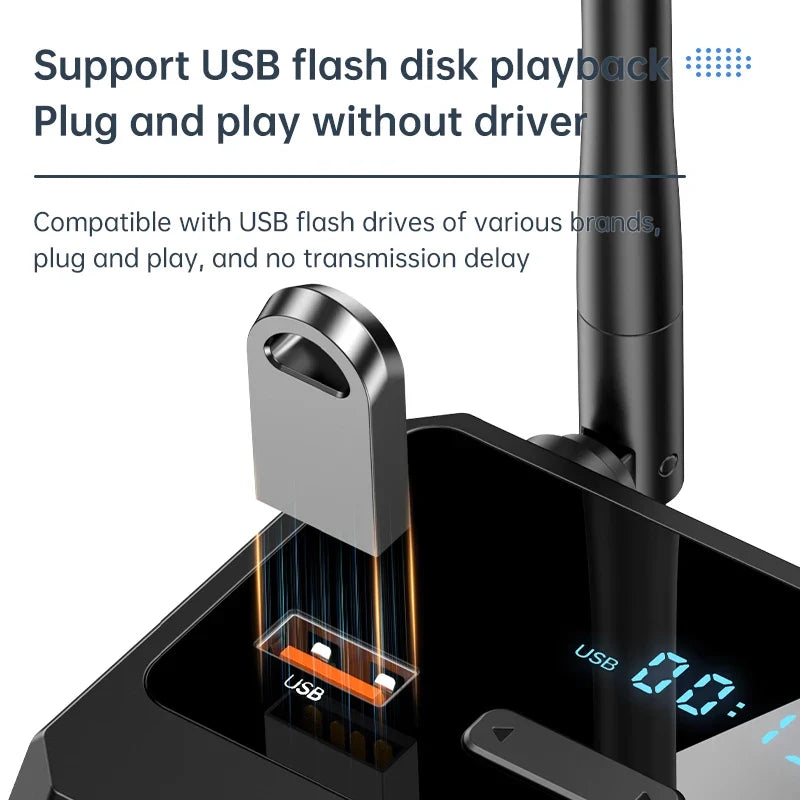 Bluetooth 5.3 Audio Receiver Adapter – USB, RCA, 3.5mm AUX & Optical Wireless Music Player for Car & Home Speakers
