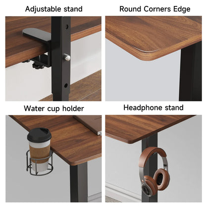 Electric Standing Desk with 2 Adjustable Monitor Shelves – Memory Controller & Height Adjustable Stand Up Desk