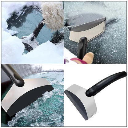 2Pcs Car Snow Shovel & Ice Scraper – Winter Windshield Defrosting Tool