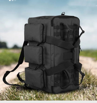 55L Tactical Duffel Bag – Large Camping Backpack for Hiking, Mountaineering, Travel & Gym, Men's Weekend Utility Bag