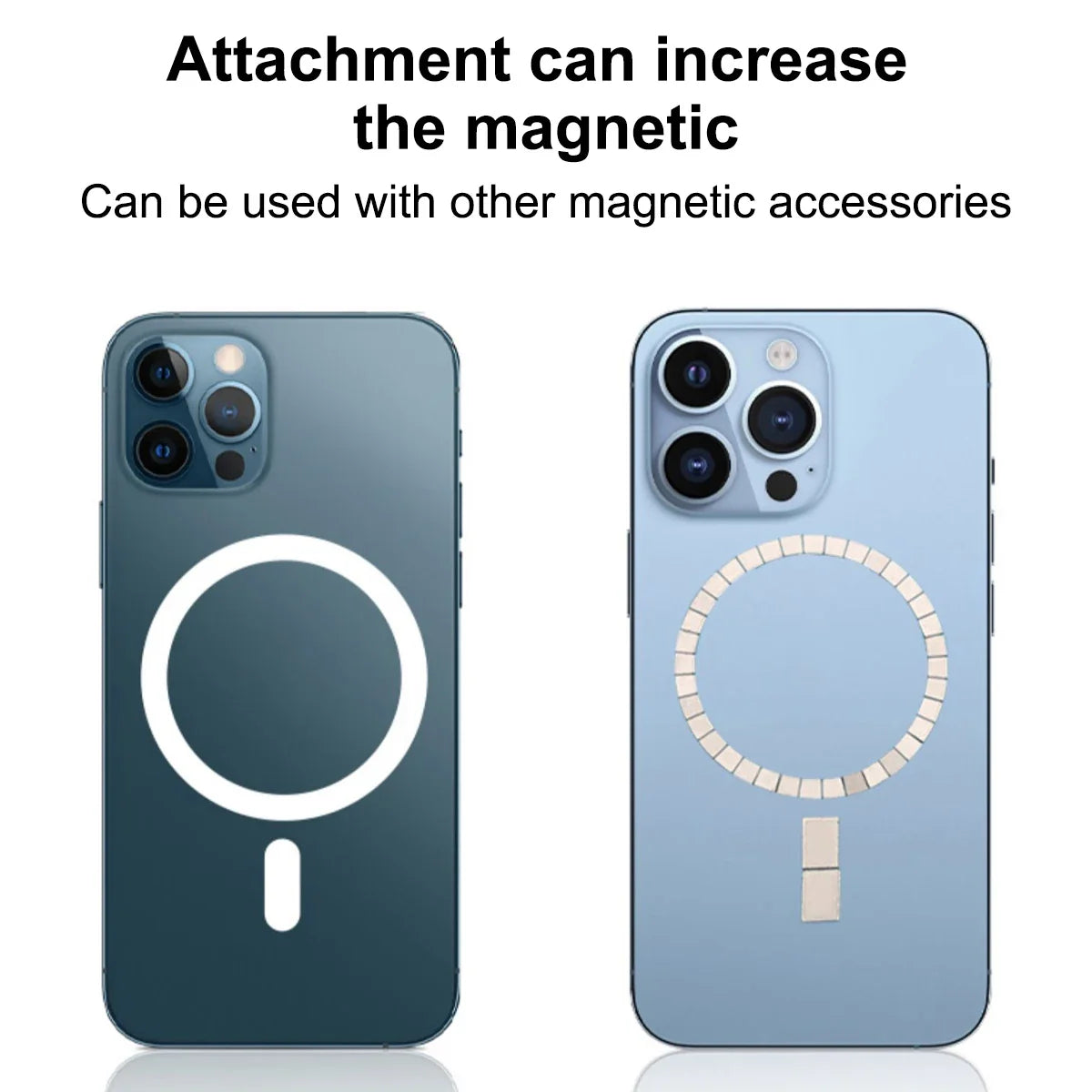 Magnetic Circle Sticker for MagSafe: iPhone 14, 13 Pro Max - Wireless Charging Magnet Ring, Strong Magnetic Charge Disk