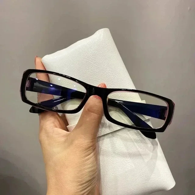 Japanese Korean Retro Square Glasses – Harajuku Clear Frame Eyewear with Blue Light Blocking