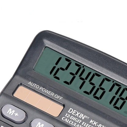 12-Digit Large LCD Desktop Calculator – Dual Power Solar & Battery Standard Function Calculator for Home, Office & Basic Use