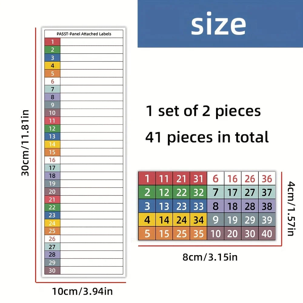 Circuit Breaker Label Sticker Set – Handwritten Stickers for Electrical Panels, Boxes & Shielding Covers