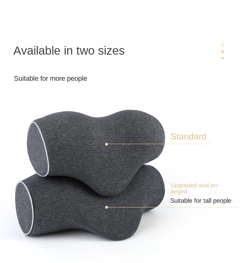 Cervical Spine Pillow - Antiarch Traction Pillow with PU Memory Foam Core, Pure Cotton Cover, Portable Neck Support Pillow