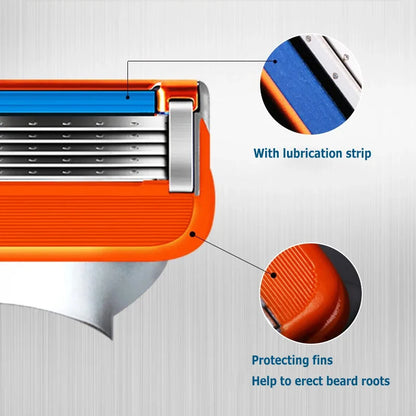 Gillette Fusion 5 Razor Blade Refills - 5-Layer Manual Shaving Head for Men's Face Care and Beard Removal