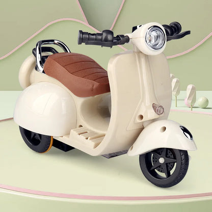 Labubu Doll Mini Electric Motorcycle – Cute Doll Toy with Lights and Music, DIY Accessories, Fun Christmas Gift for Kids