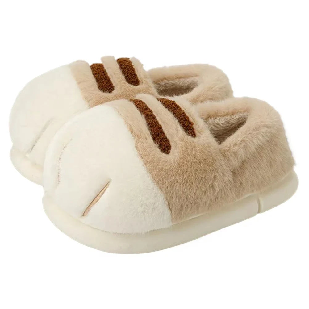 Adorable Kitty Claw Slippers for Women – Non-Slip Furry Mules, Warm Fluffy Cat Slides