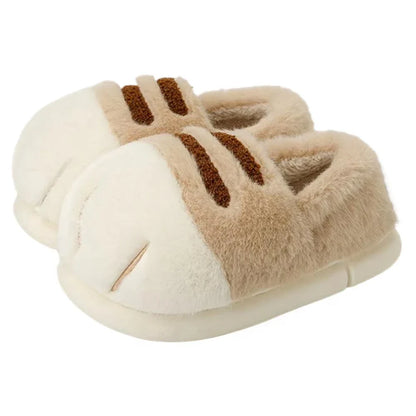 Adorable Kitty Claw Slippers for Women – Non-Slip Furry Mules, Warm Fluffy Cat Slides