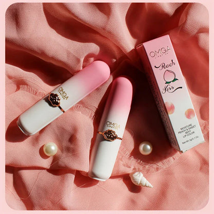 Peach Color-Changing Jelly Lipstick – Moisturizing, Non-Stick Cup Warm Lip Balm