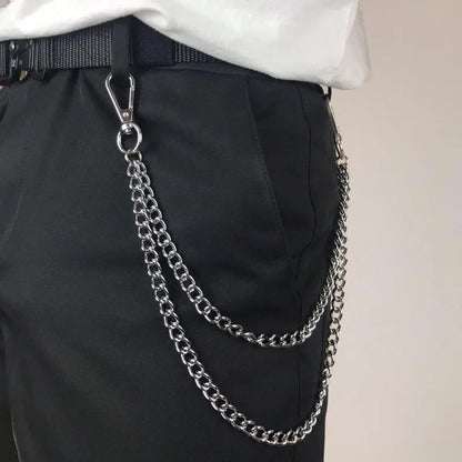 Punk Metal Waist Chain for Jeans – Hip-Hop Fashion Pants Accessory Pendant