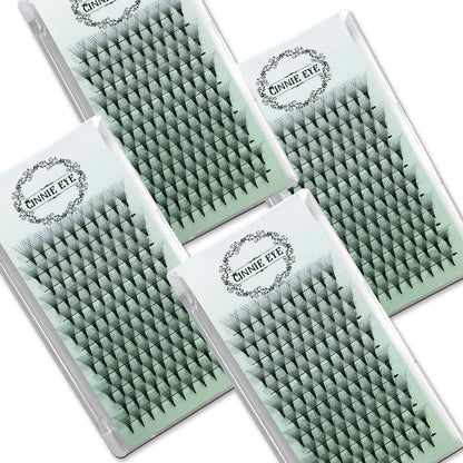 10D Premade Volume Eyelash Fans – Long Stem 3D-6D Pointy Base False Lash Clusters