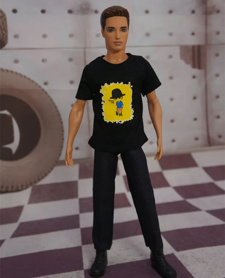 30cm Male Anime Doll Clothes – 1/6 BJD Fashion Casual Suit for KEN Dolls, DIY Reborn Toy Accessories & Gifts