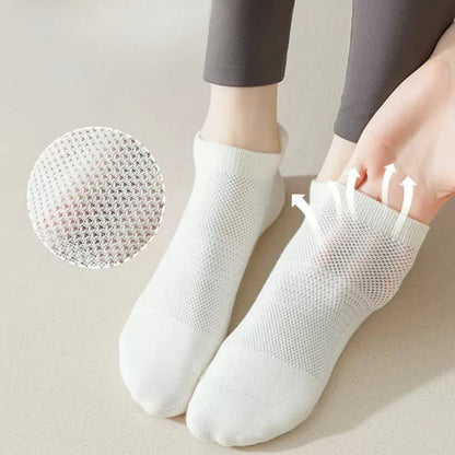 Mesh Breathable Yoga Socks: Cotton Low Cut for Women - Ideal for Gym, Fitness, Dance & Pilates - Non-slip, Professional Sports Footwear