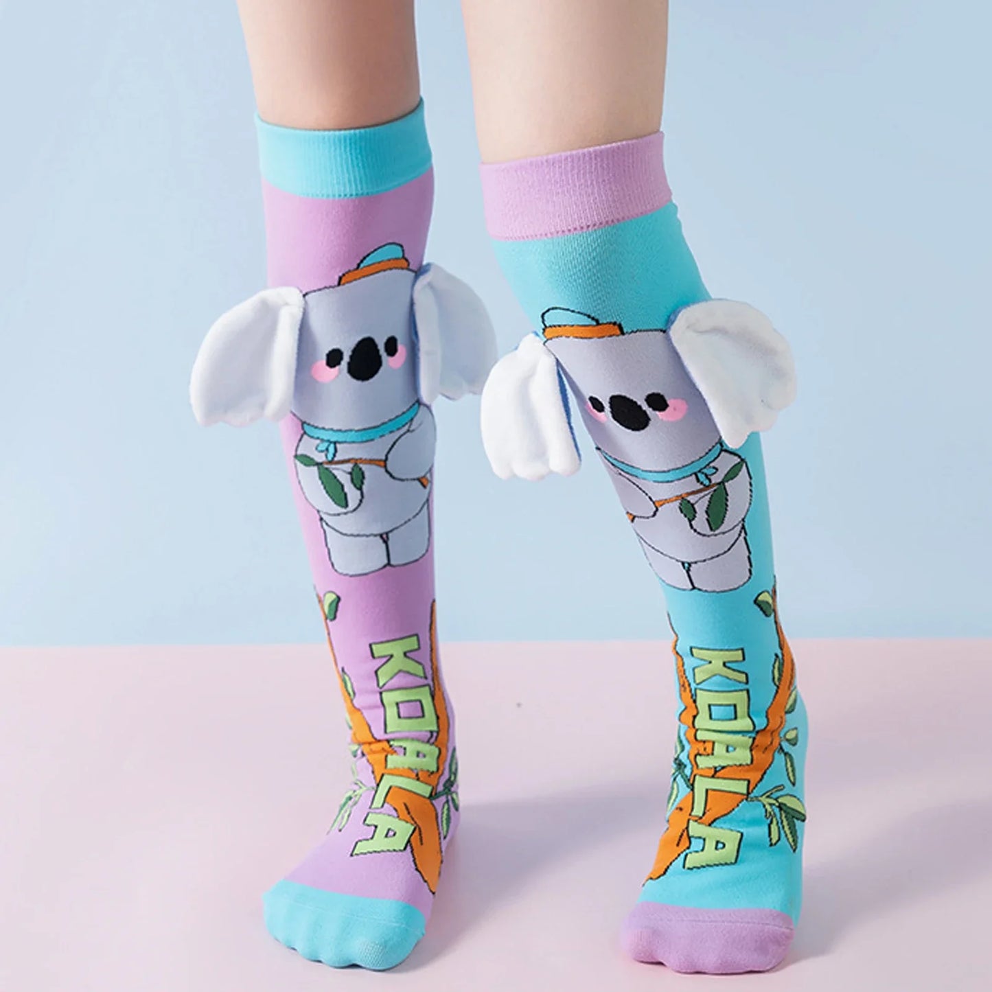 Cute 3D Cartoon Animal Knee-High Socks – Dog, Rabbit & Penguin Long Socks for Kids Party & Festival
