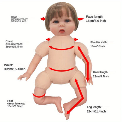 Brown Bear Suspender Pants Suit for 22-inch (55cm) NPK Silicone Dolls – Doll Clothes Outfit