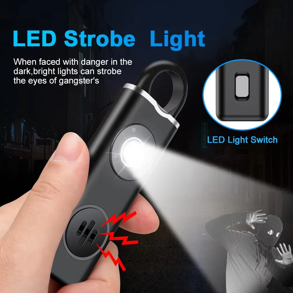 Hollarm Personal Safety Alarm – 130dB Loud Rechargeable Keychain with LED for Women, Kids & Elderly